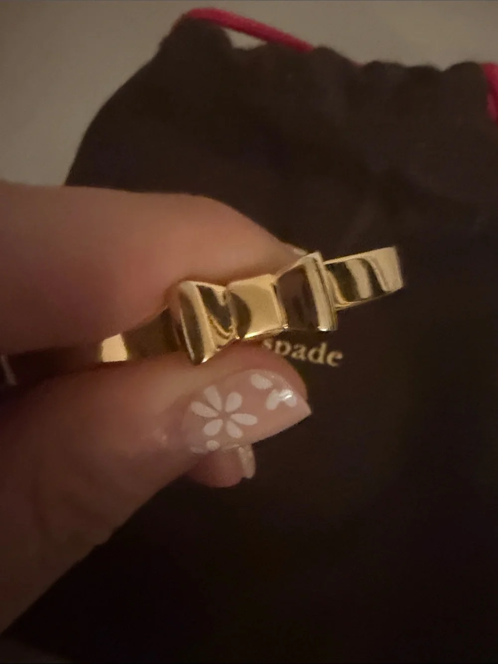 kate spade Gold Bow Bangle Bracelet with Signature Bow Accent